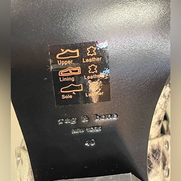 Rag & Bone Westin Harness pointy toe Boots in snakeskin leather. 40/10 New - Picture 11 of 16